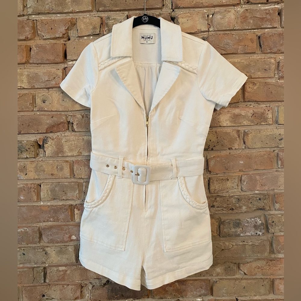 Show Me Your Mumu Outlaw Romper in White - Worn Once, Excellent Condition, Small
